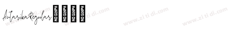 AntarikaRegular字体转换