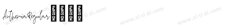 AnthemiaRegular字体转换