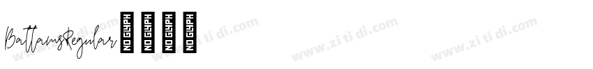 BattamsRegular字体转换