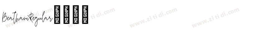 BeathaniRegular字体转换