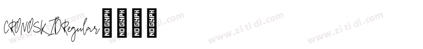 CRONOSKIDRegular字体转换