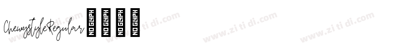 ChewystyleRegular字体转换