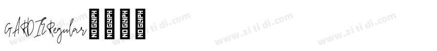 GARDIERegular字体转换