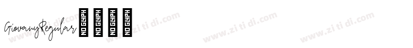 GiovanyRegular字体转换