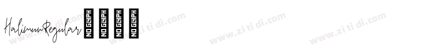 HalimunRegular字体转换