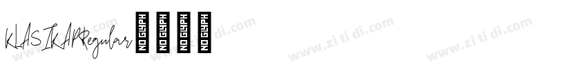 KLASIKAPRegular字体转换