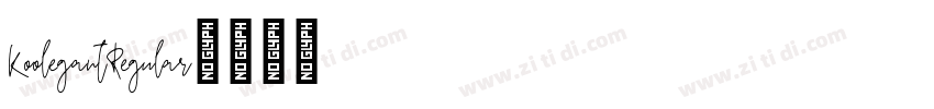 KoolegantRegular字体转换