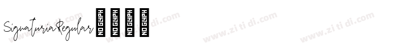 SignaturiaRegular字体转换