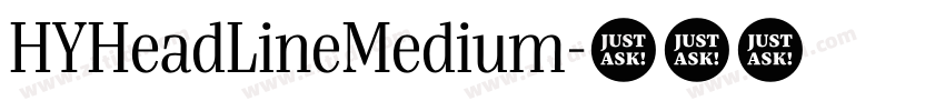 HYHeadLineMedium字体转换