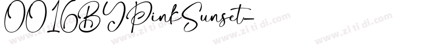 0016BYPinkSunset字体转换