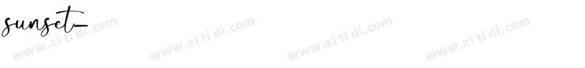 sunset字体转换