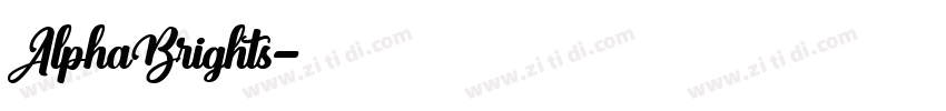 AlphaBrights字体转换