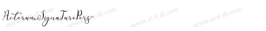 ActerumSignaTurePers字体转换