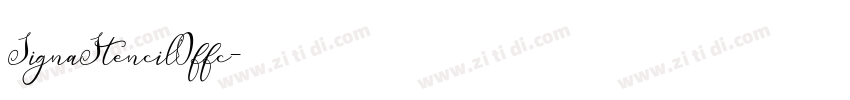 SignaStencilOffc字体转换