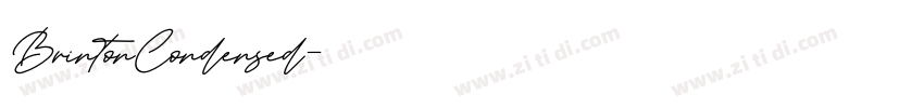 BrintonCondensed字体转换