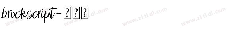 brockscript字体转换