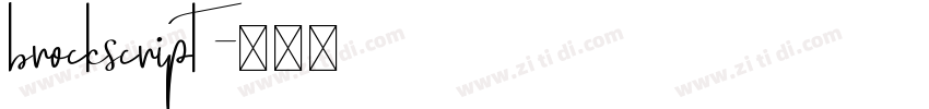 brockscript字体转换
