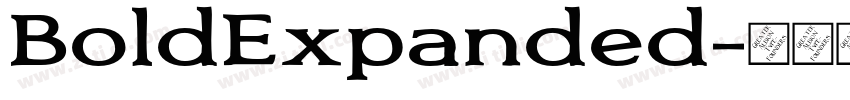 BoldExpanded字体转换