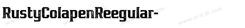 RustyColapenReegular字体转换