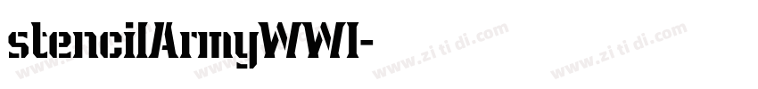 stencilArmyWWI字体转换
