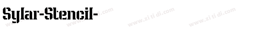 Sylar-Stencil字体转换