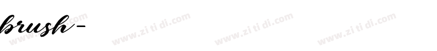 brush字体转换