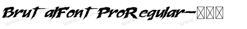 BrutalFontProRegular字体转换