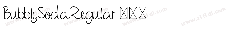 BubblySodaRegular字体转换