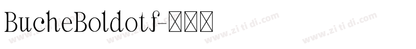 BucheBoldotf字体转换