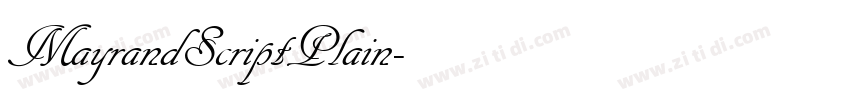 MayrandScriptPlain字体转换