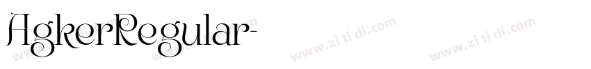 AgkerRegular字体转换