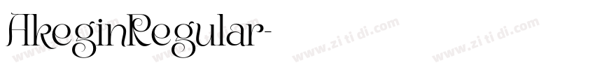 AkeginRegular字体转换
