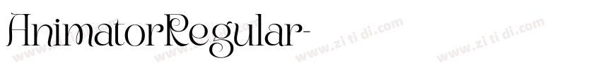 AnimatorRegular字体转换