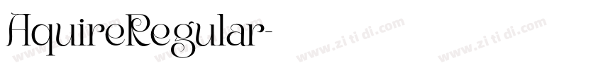 AquireRegular字体转换