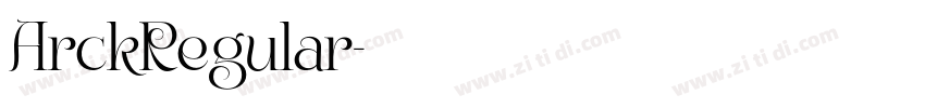 ArckRegular字体转换