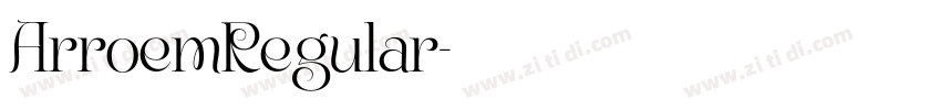 ArroemRegular字体转换