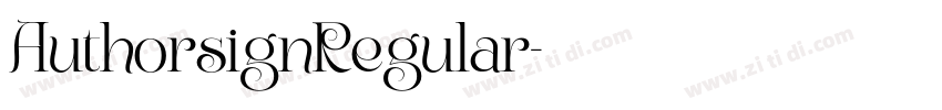 AuthorsignRegular字体转换 AuthorsignRegular字体转换