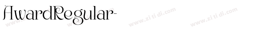 AwardRegular字体转换 AwardRegular字体转换