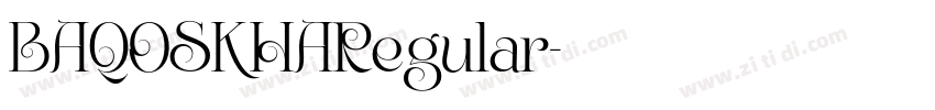 BAQOSKHARegular字体转换