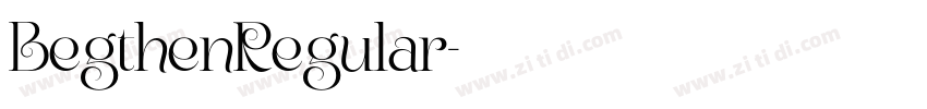 BegthenRegular字体转换
