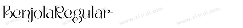BenjolaRegular字体转换
