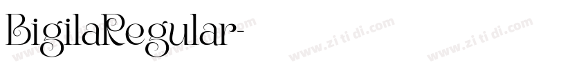BigilaRegular字体转换