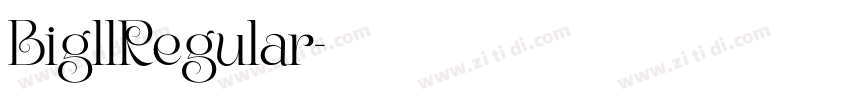 BigllRegular字体转换