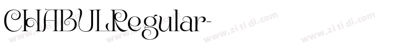 CHABULRegular字体转换 CHABULRegular字体转换