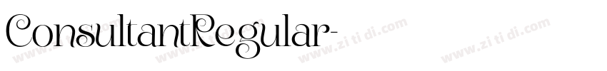 ConsultantRegular字体转换