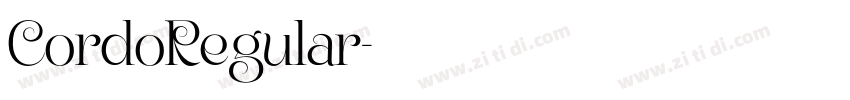 CordoRegular字体转换