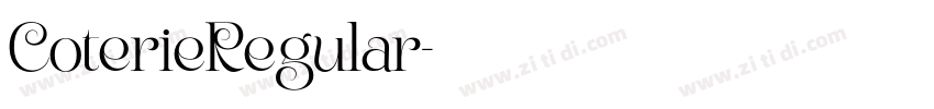 CoterieRegular字体转换 CoterieRegular字体转换