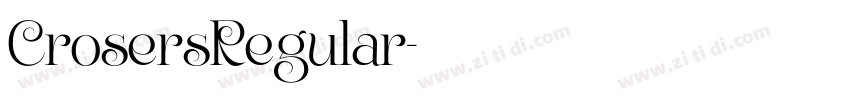 CrosersRegular字体转换