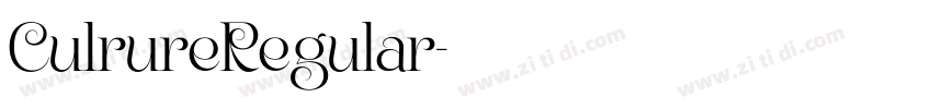 CulrureRegular字体转换