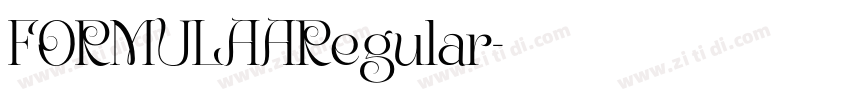 FORMULAARegular字体转换